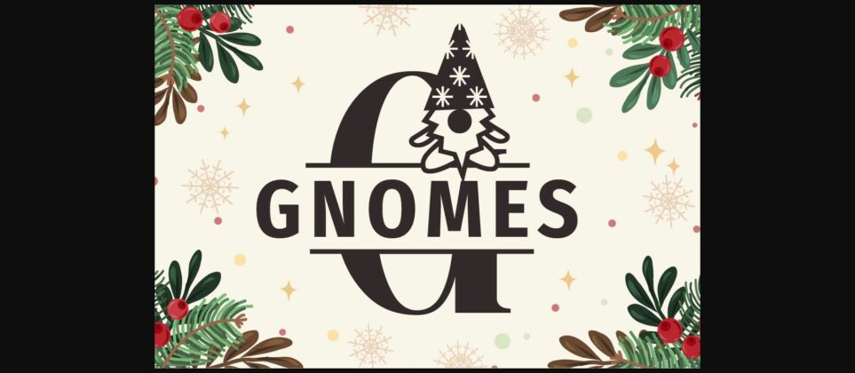 Gnomes Monogram Font Poster 1