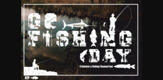 Go Fishing Day Font Poster 1