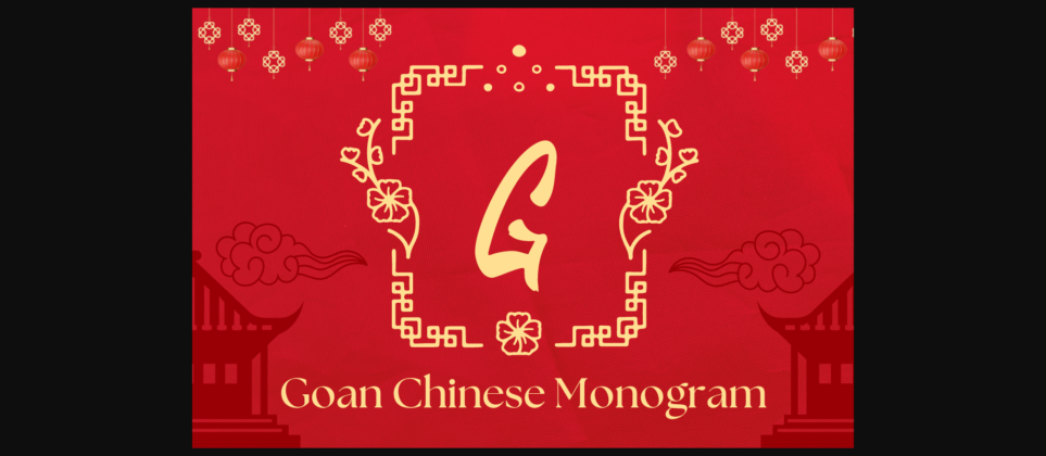 Goan Chinese Monogram Font Poster 3