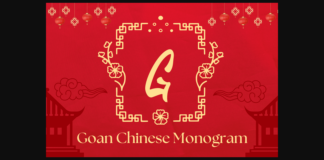 Goan Chinese Monogram Font Poster 1