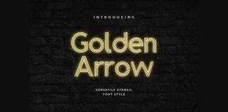 Golden Arrow Font Poster 1