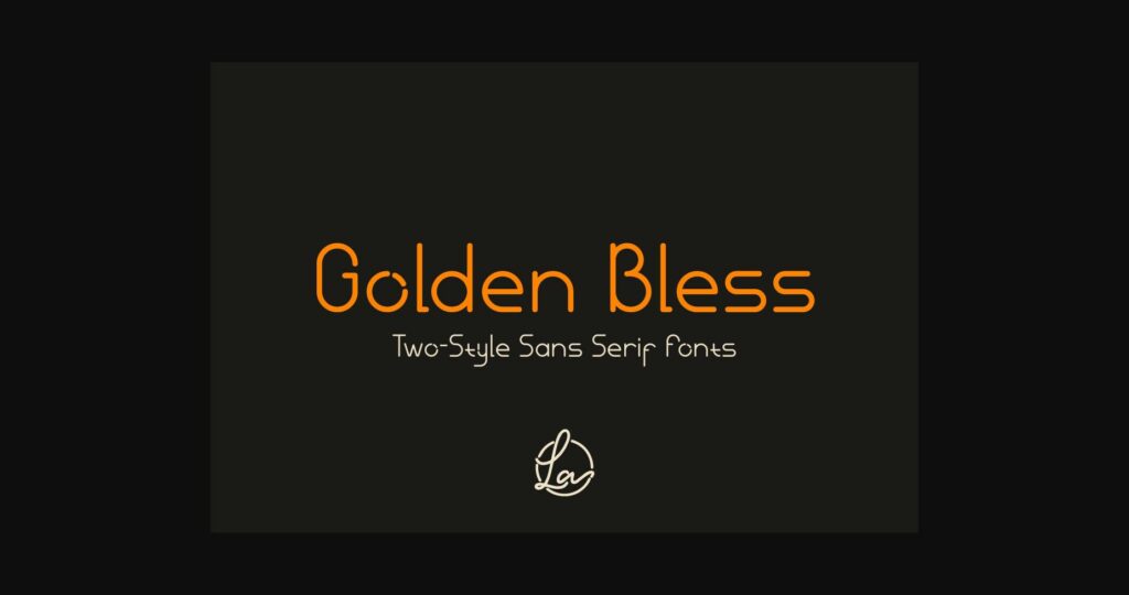 Golden Bless Font Poster 3