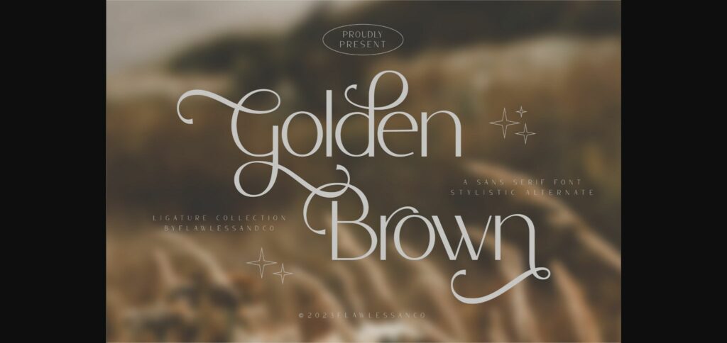 Golden Brown Font Poster 1