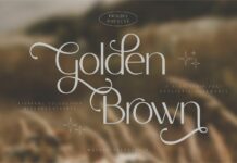 Golden Brown Font Poster 1