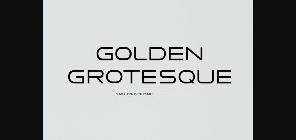 Golden Grotesque Font Poster 1