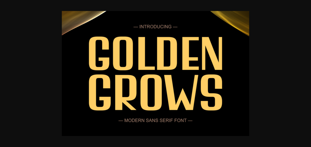 Golden Grows Font Poster 3