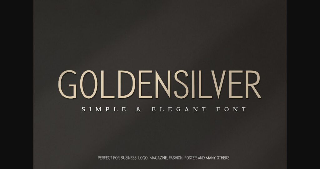 Golden Silver Font Poster 3