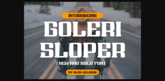 Goleri Sloper Font Poster 1