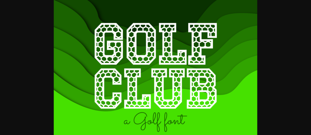 Golf Club Font Poster 3