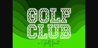 Golf Club Font Poster 1