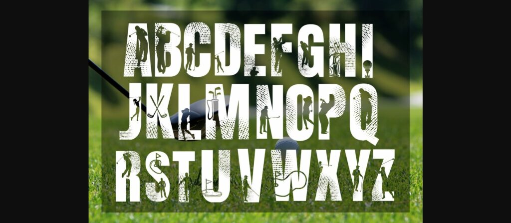 Golf Font Poster 2