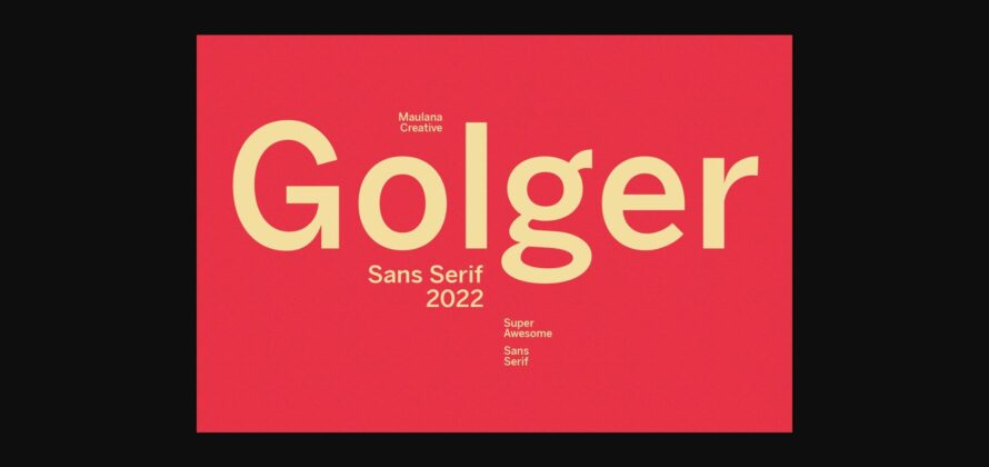 Golger Font Poster 3