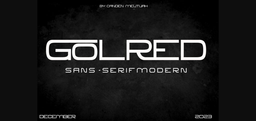 Golred Font Poster 3