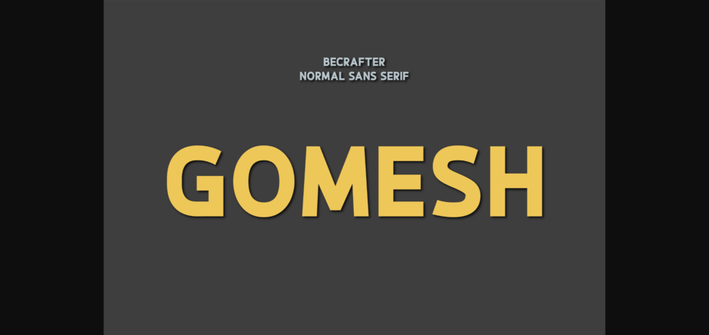 Gomesh Font Poster 3