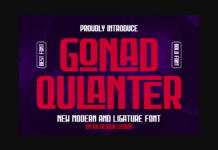 Gonad Qulanter Font Poster 1