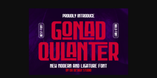 Gonad Qulanter Font Poster 1