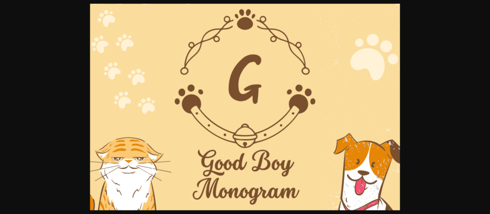 Good Boy Monogram Font Poster 3