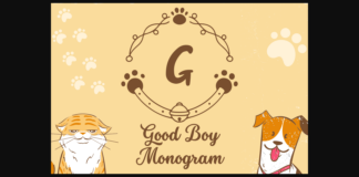 Good Boy Monogram Font Poster 1