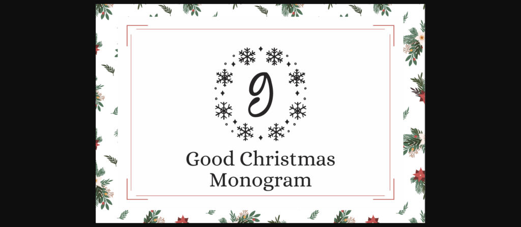 Good Christmas Monogram Font Poster 3