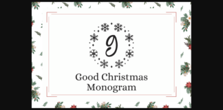 Good Christmas Monogram Font Poster 1