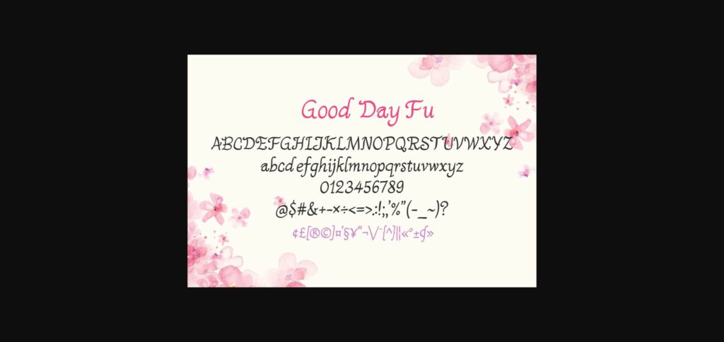 Good Day Fu Font Poster 4