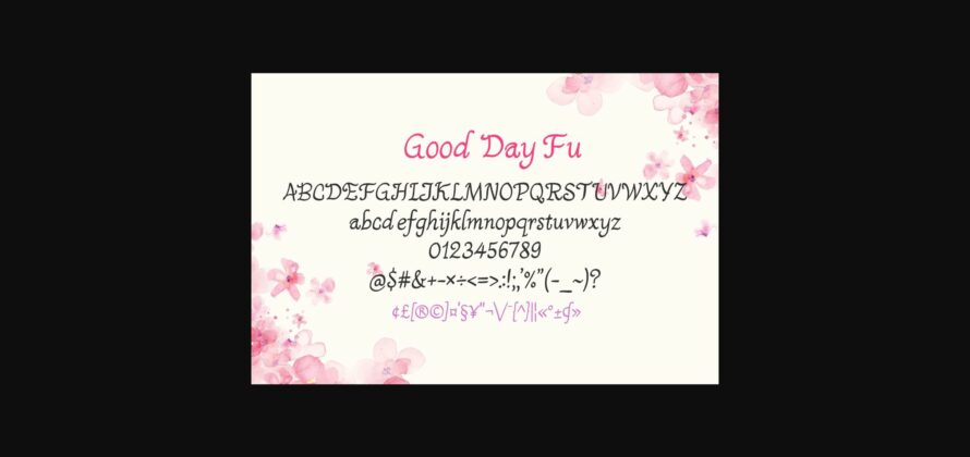 Good Day Fu Font Poster 4