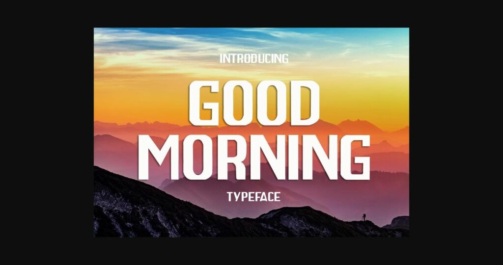 Good Morning Font Poster 1