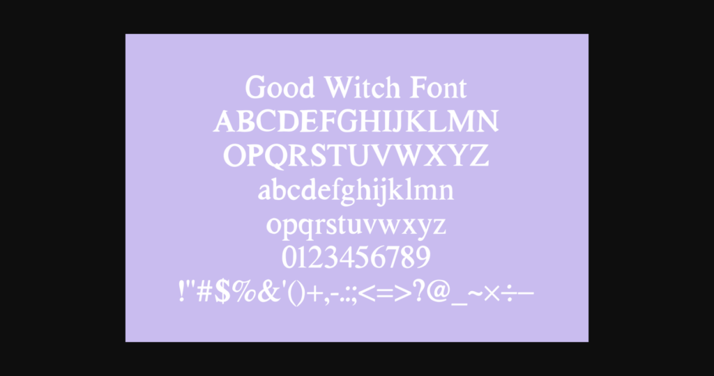 Good Witch Font Poster 7