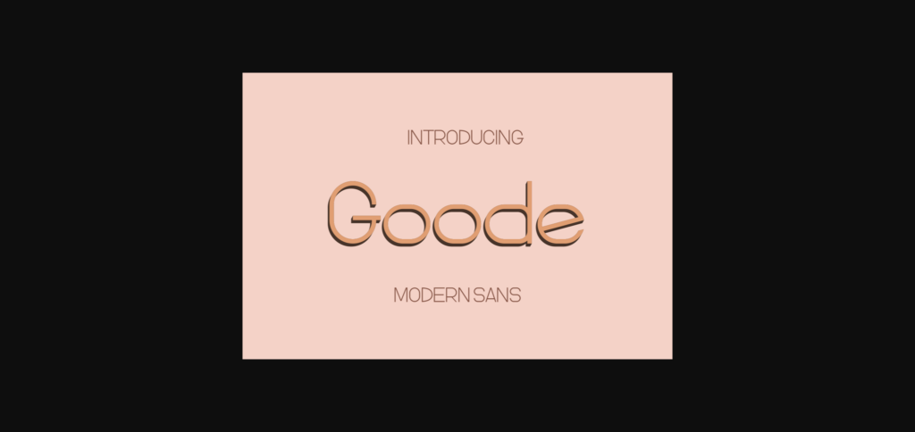 Goode Font Poster 3