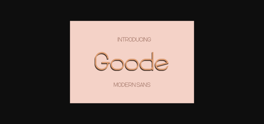 Goode Font Poster 3