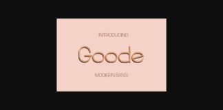 Goode Font Poster 1