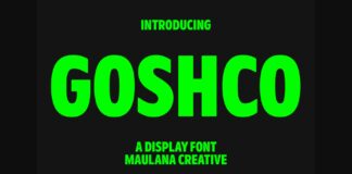 Goshco Font Poster 1