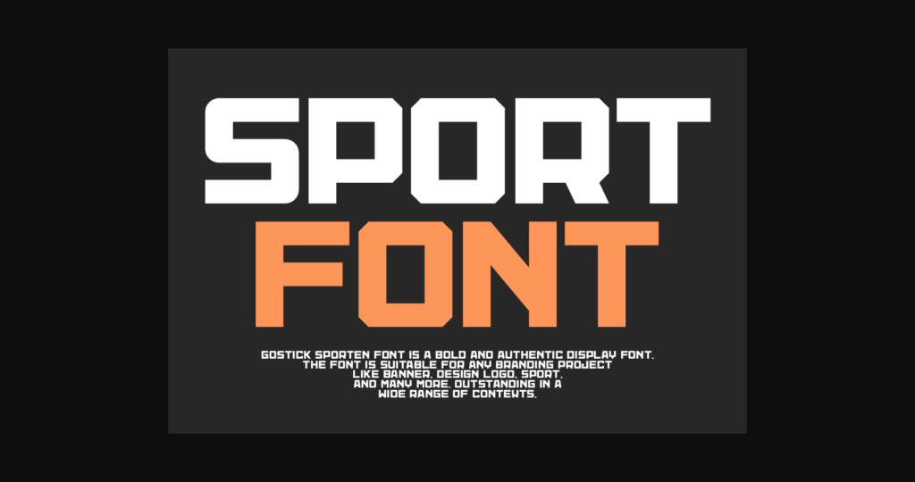 Gostick Sporten Font Poster 4