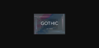 Gothic Light Font Poster 1