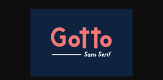 Gotto Font Poster 1