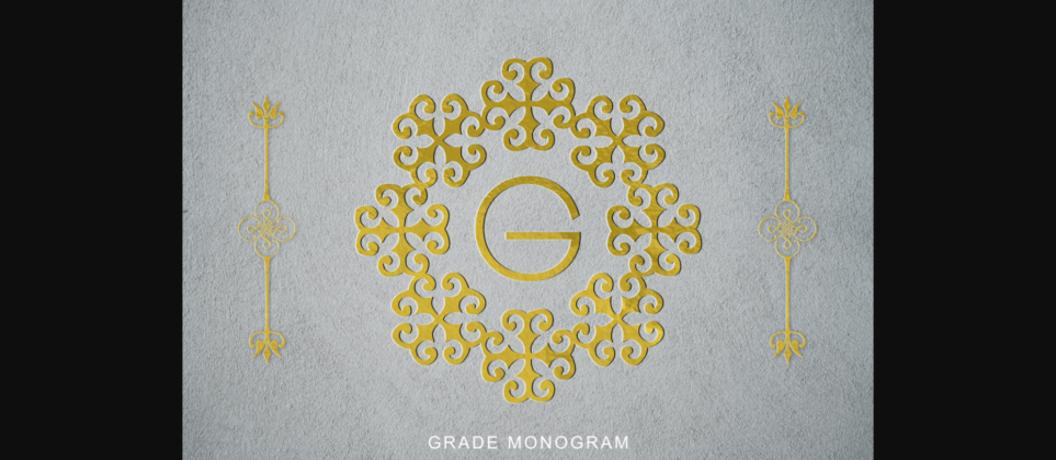 Grade Monogram Font Poster 3