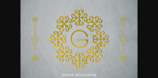 Grade Monogram Font Poster 1