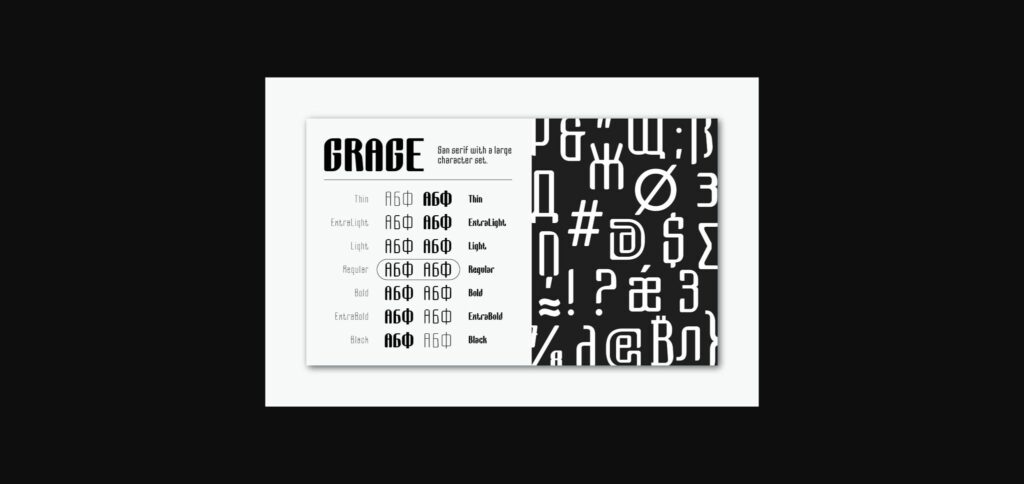 Grage Font Poster 5