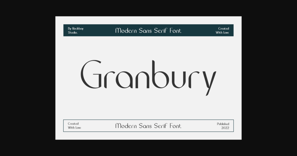 Granbury Font Poster 3