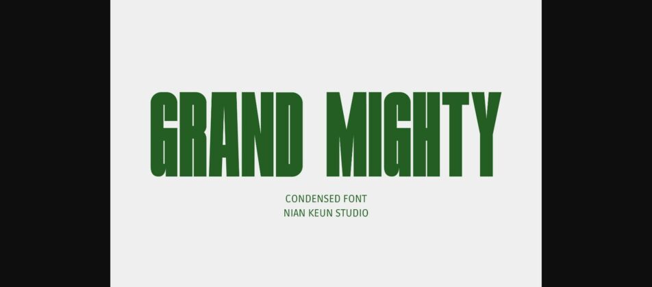 Grand Mighty Font Poster 1