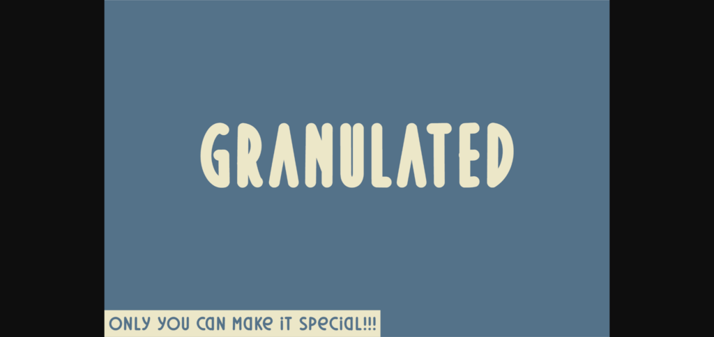 Granulated Font Poster 1