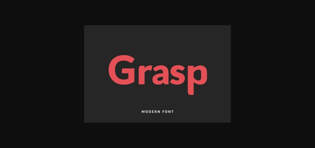 Grasp Font Poster 1