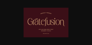 Gratefusion Font Poster 1