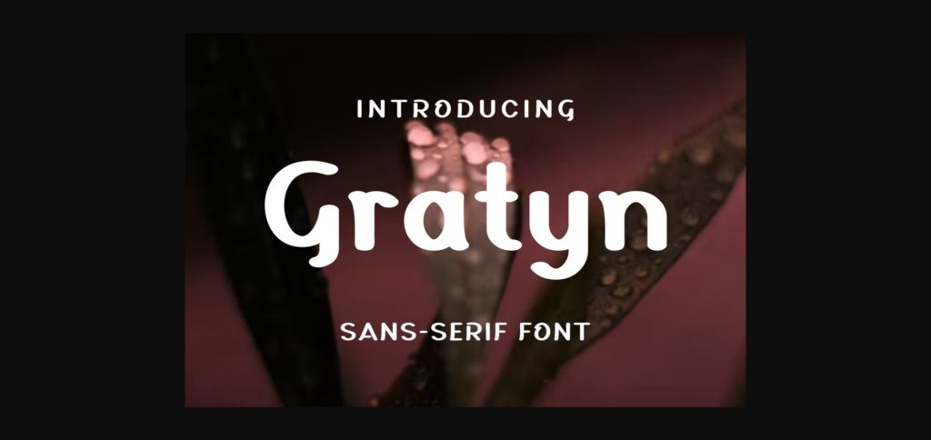 Gratyn Font Poster 3