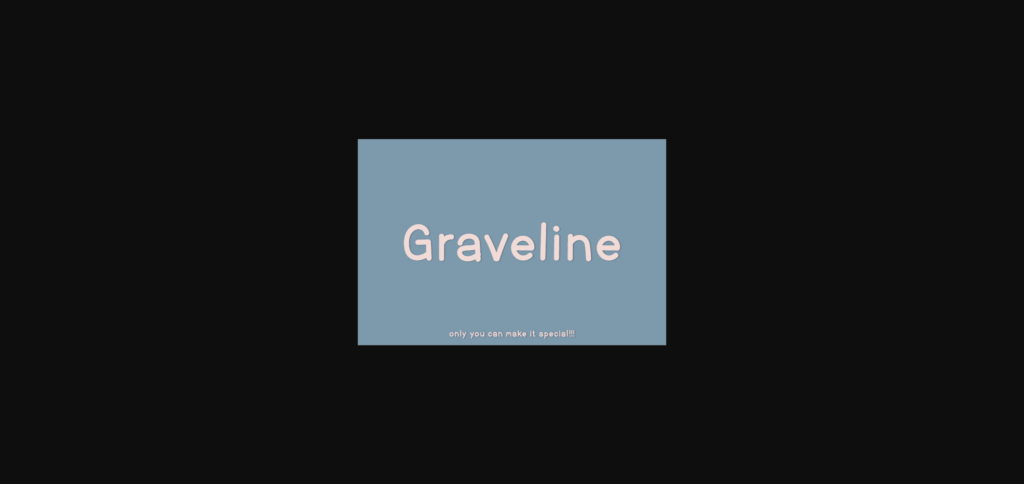 Graveline Font Poster 3