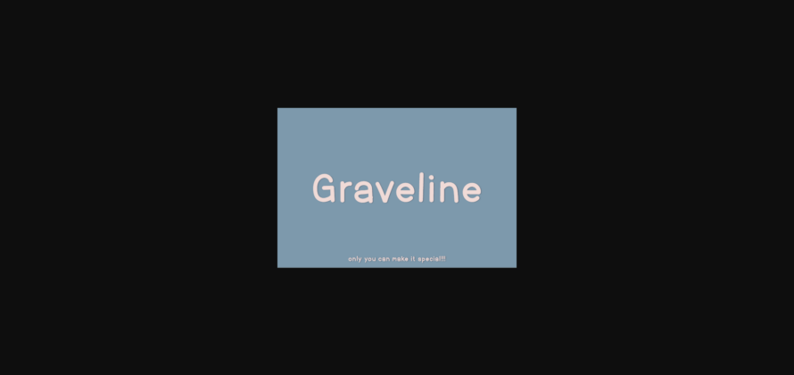 Graveline Font Poster 3