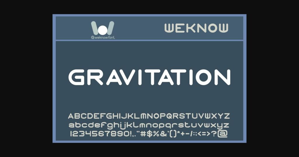 Gravitation Font Poster 3