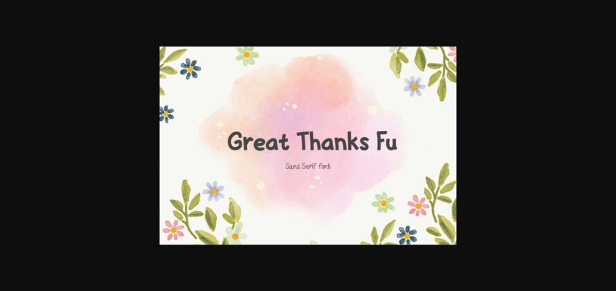 Great Thanks Fu Font Poster 3