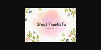 Great Thanks Fu Font Poster 1