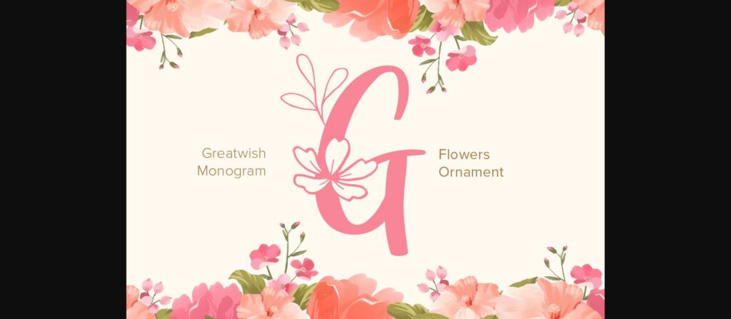 Great Wish Monogram Font Poster 3